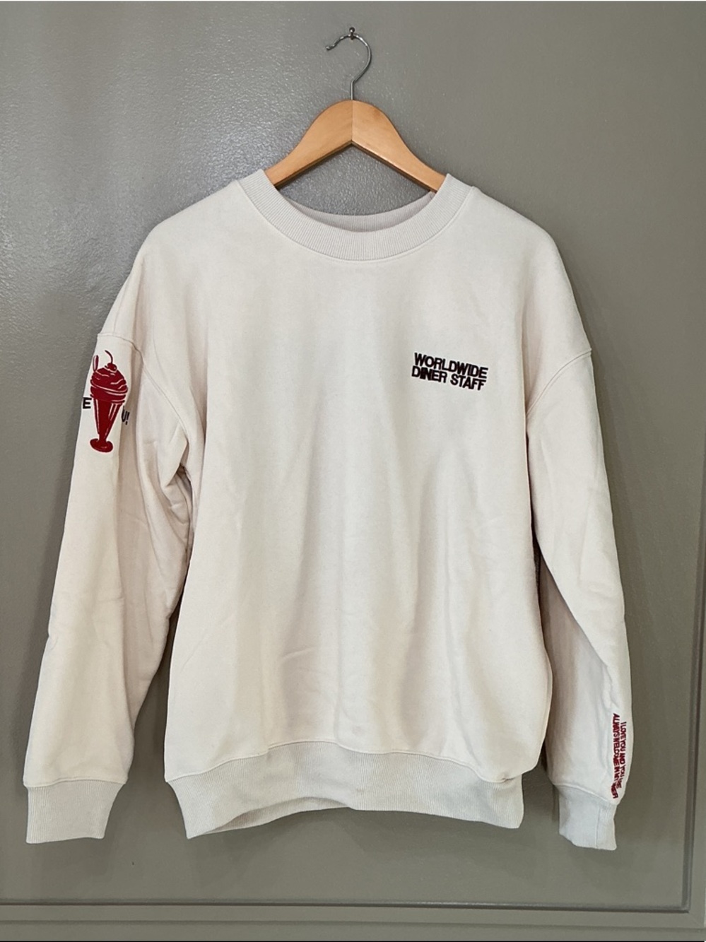 Worldwide Diner Staff Cream Crew Sweatshirt